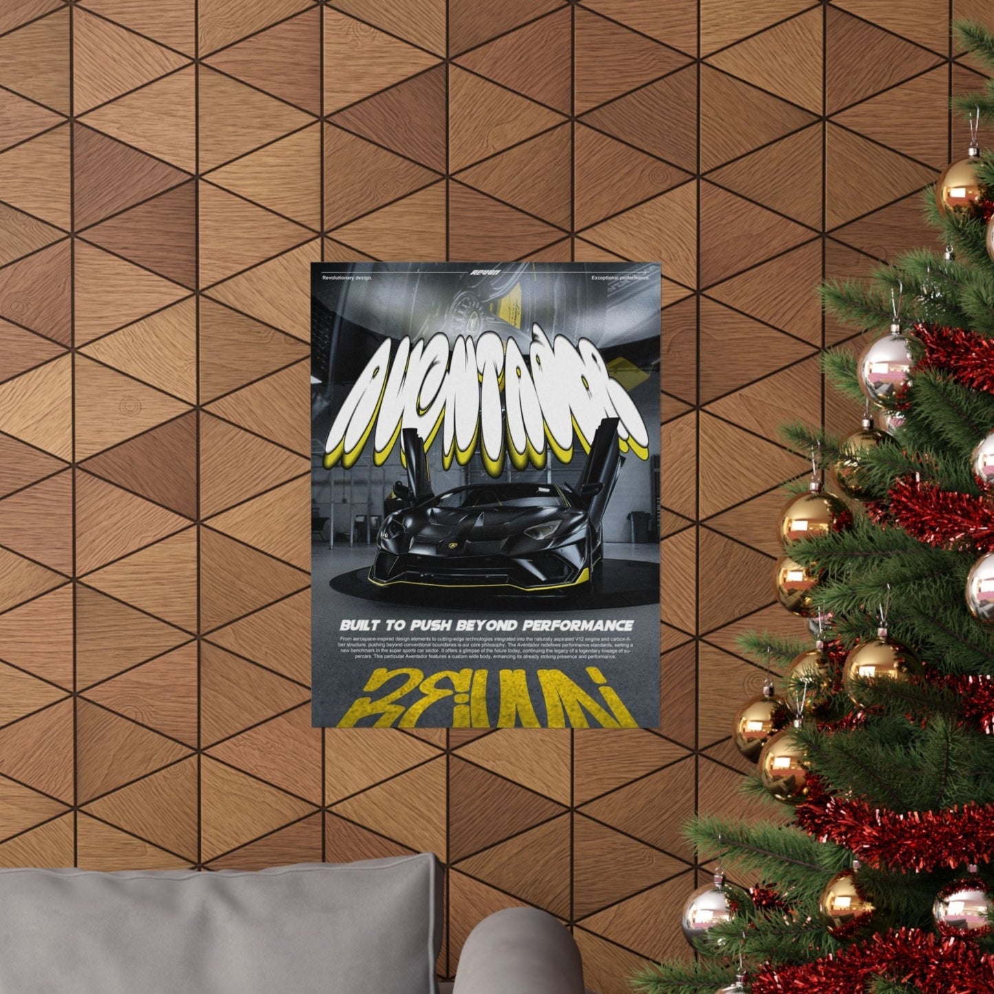 Aventador Matte Vertical Poster - REVVN | Streetwear For Automotive Enthusiasts