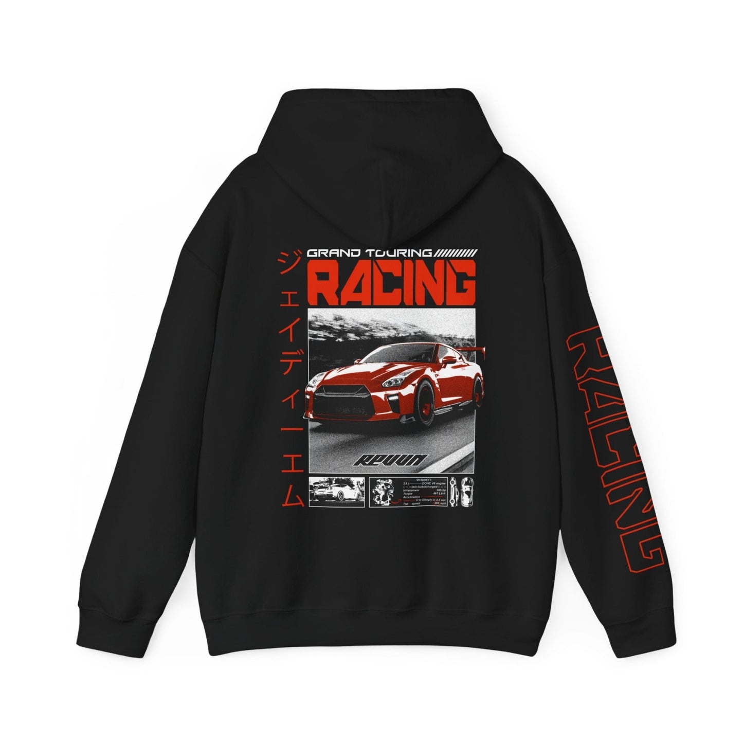 Grand Touring Racing (GTR) Hoodie - REVVN | Streetwear For Automotive Enthusiasts