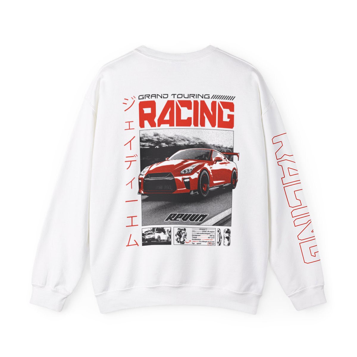 Grand Touring Racing (GTR) Sweatshirt - REVVN | Streetwear For Automotive Enthusiasts