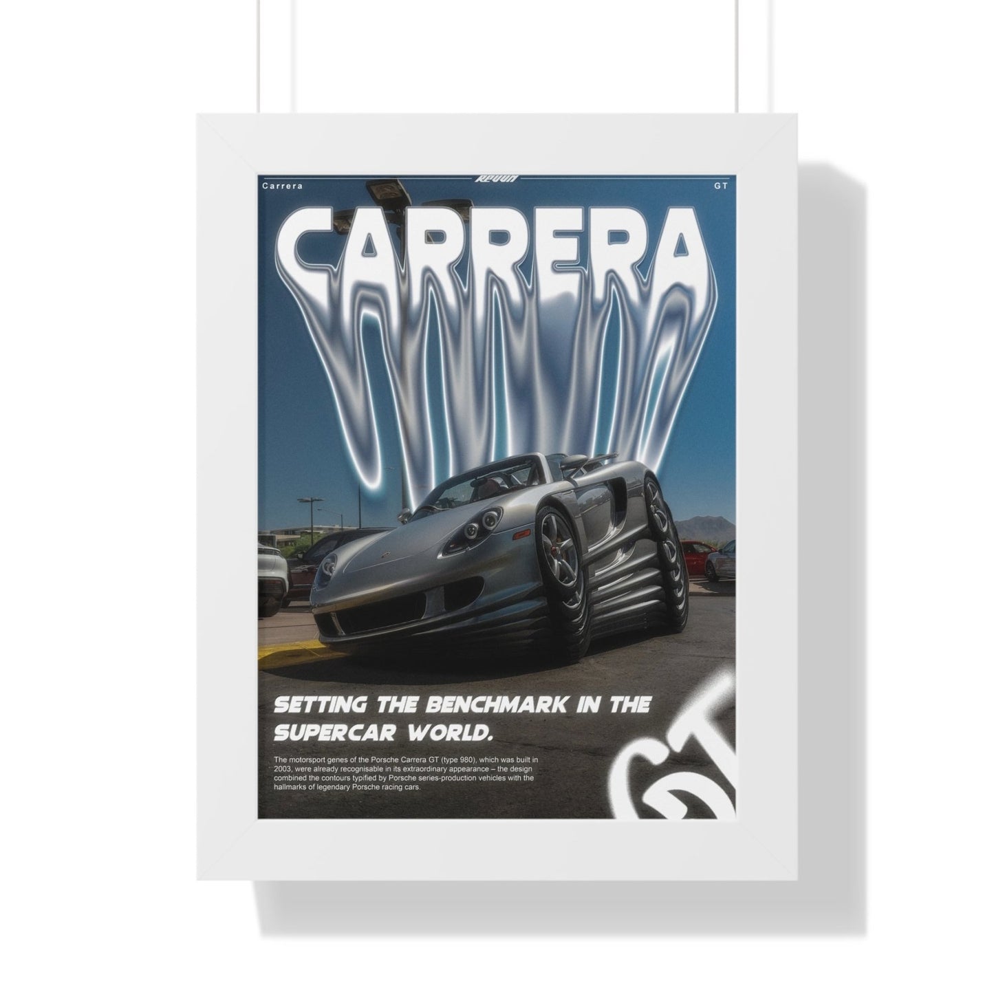 Carrera GT Framed Vertical Poster - REVVN | Streetwear For Automotive Enthusiasts