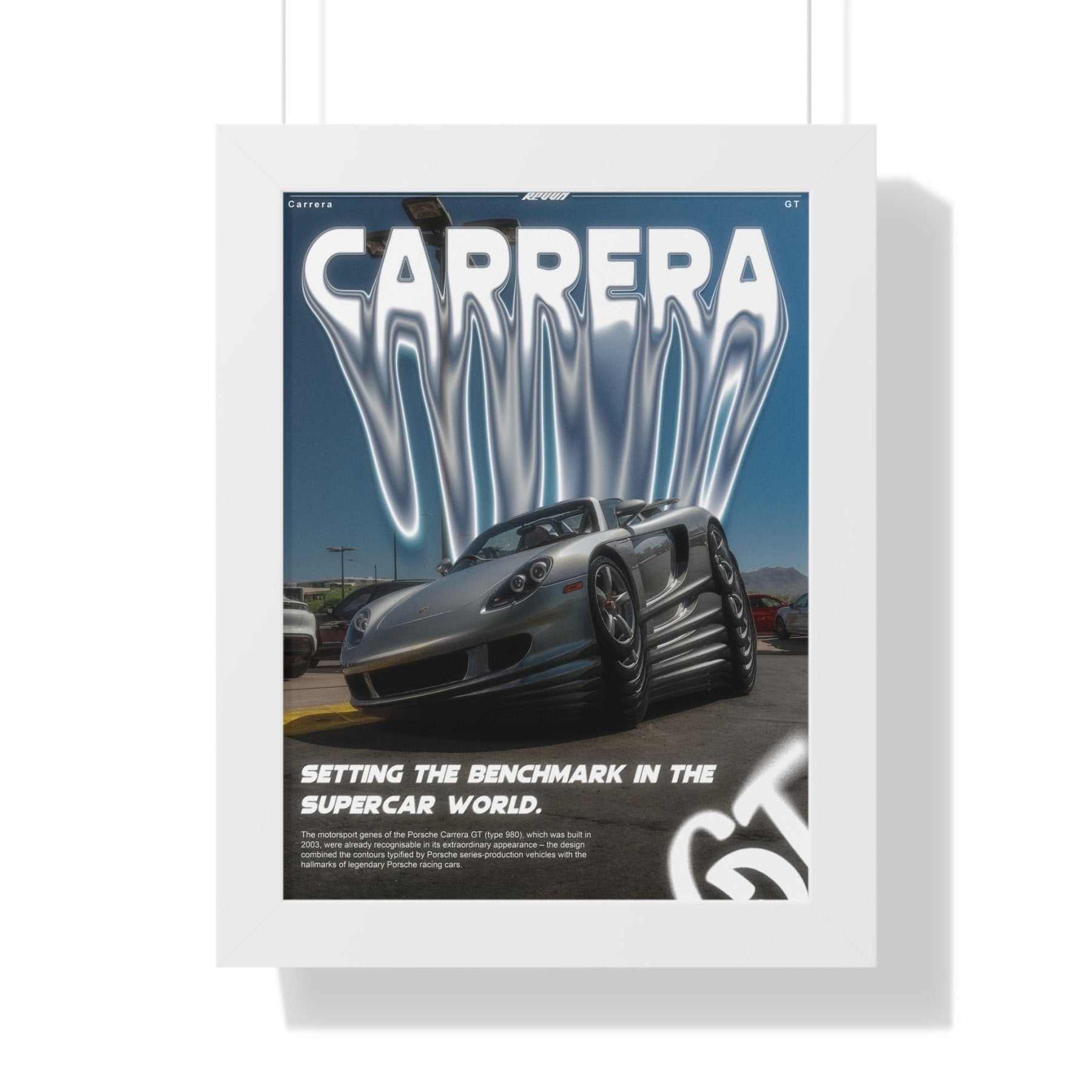 Carrera GT Framed Vertical Poster - REVVN | Streetwear For Automotive Enthusiasts