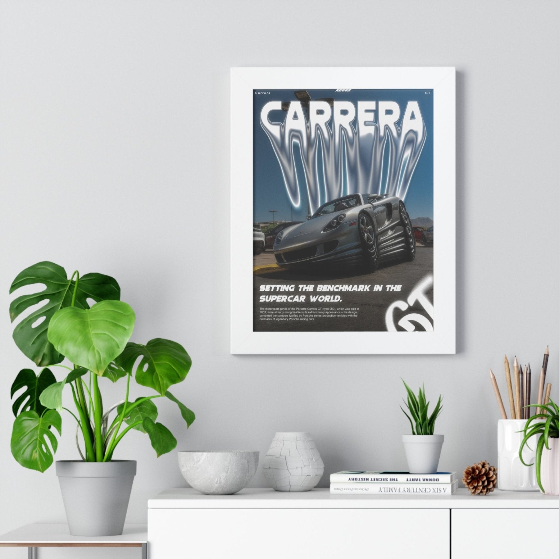 Carrera GT Framed Vertical Poster - REVVN | Streetwear For Automotive Enthusiasts