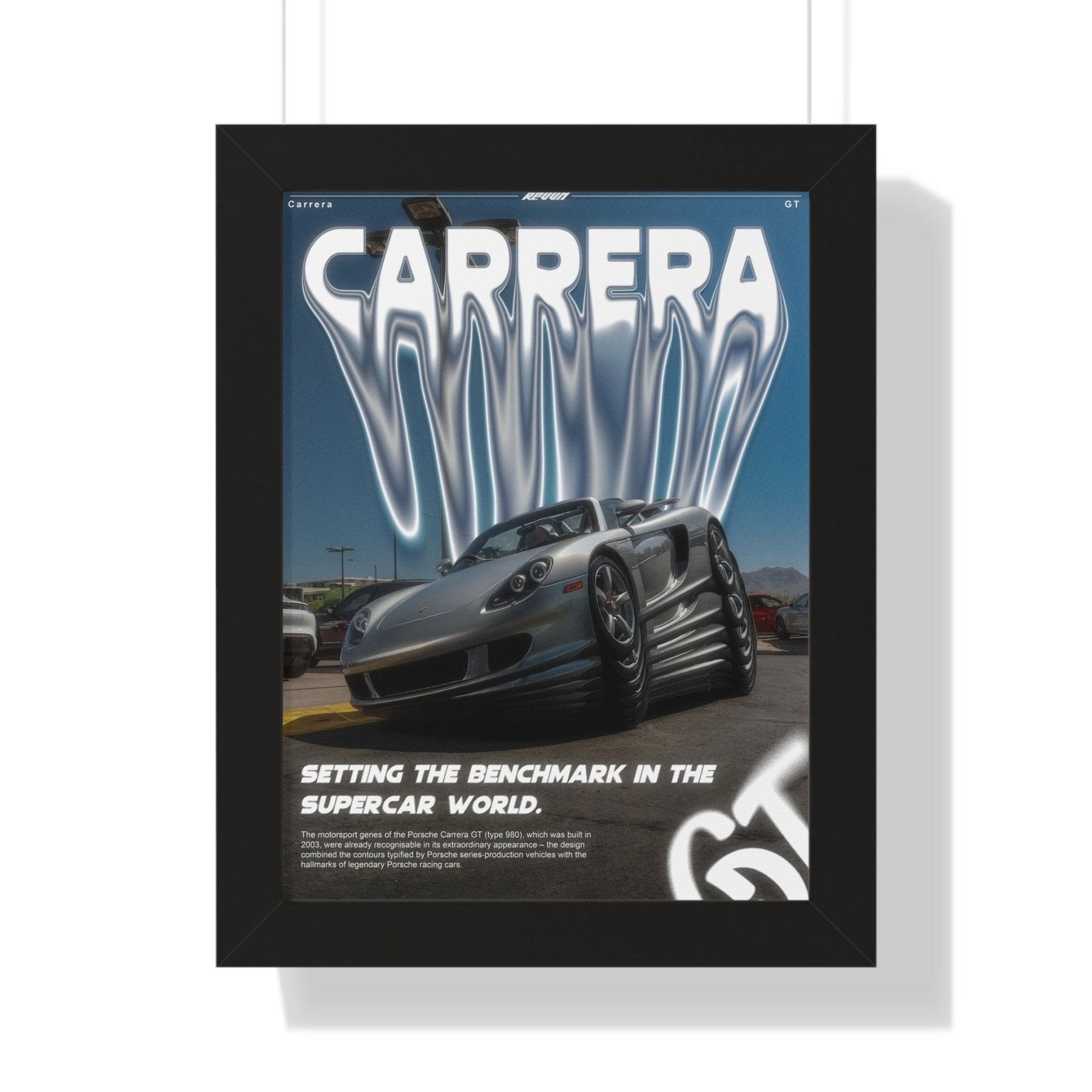Carrera GT Framed Vertical Poster - REVVN | Streetwear For Automotive Enthusiasts