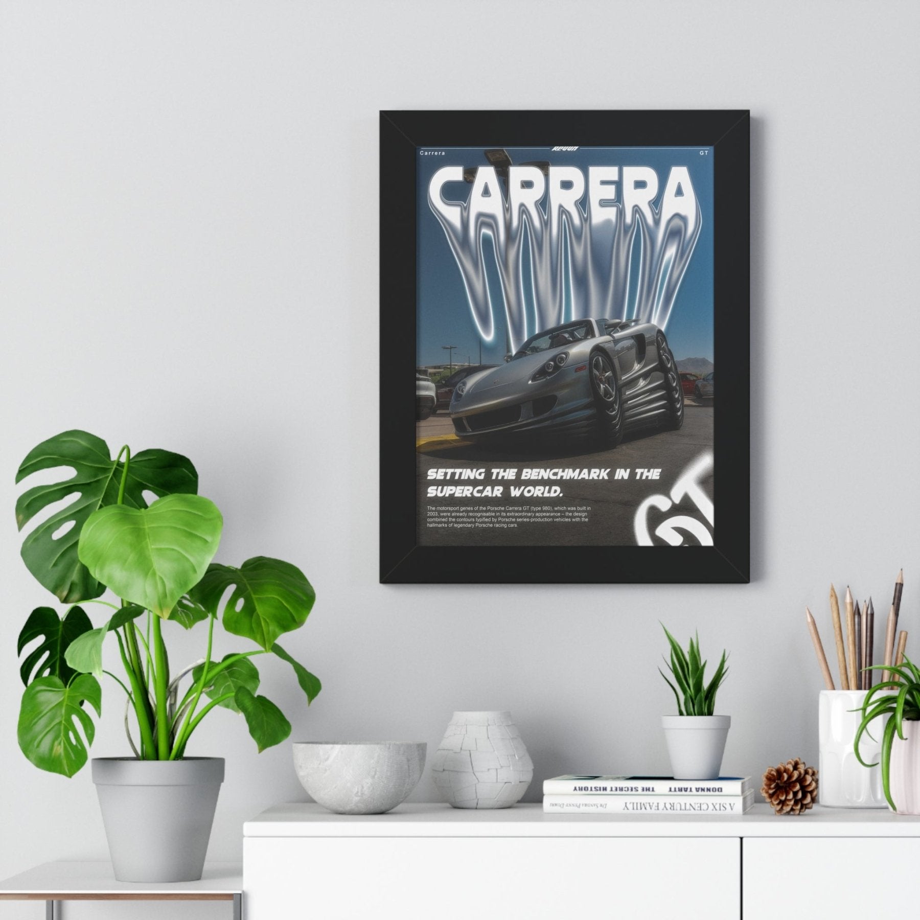 Carrera GT Framed Vertical Poster - REVVN | Streetwear For Automotive Enthusiasts