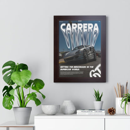 Carrera GT Framed Vertical Poster - REVVN | Streetwear For Automotive Enthusiasts