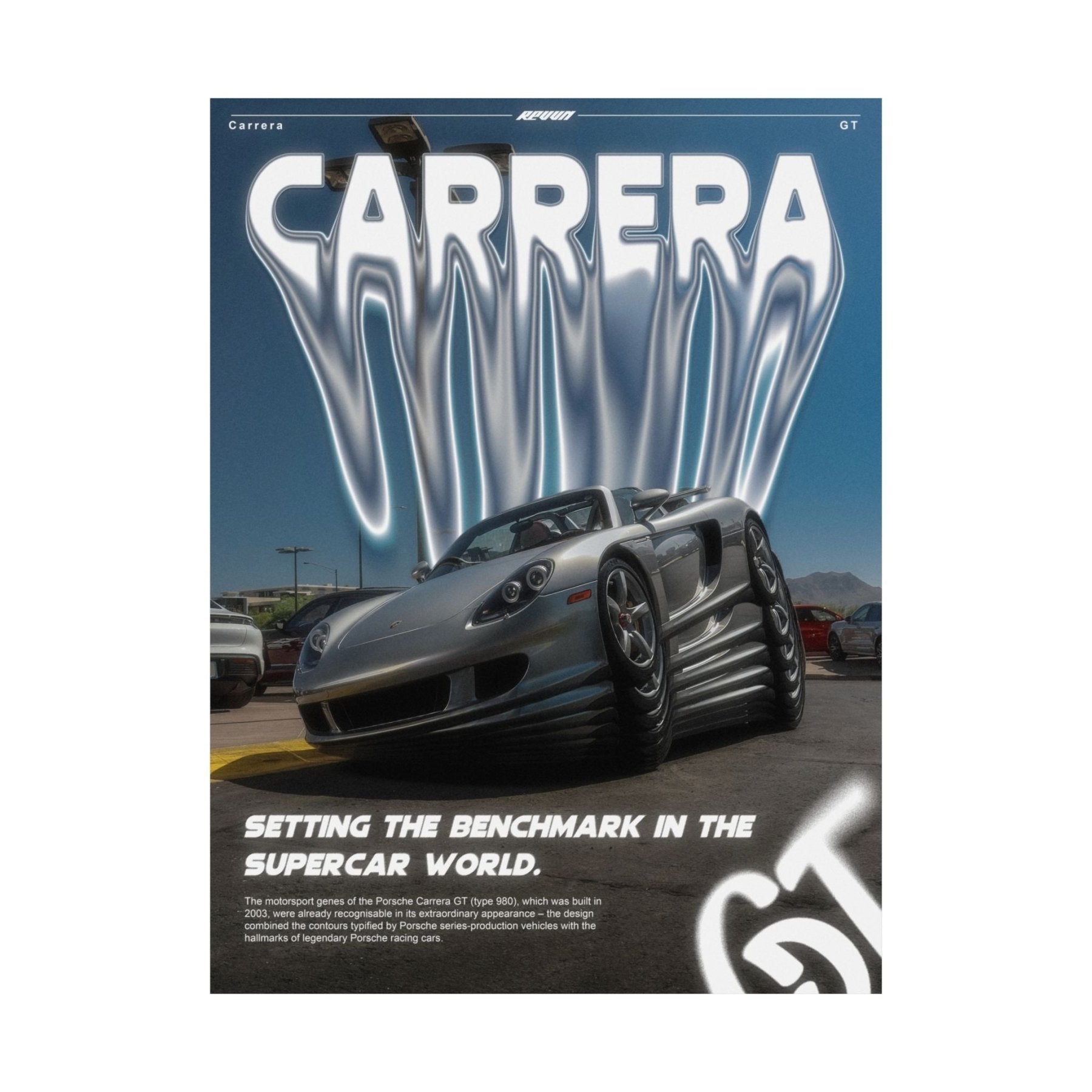 Carrera GT Matte Vertical Poster - REVVN | Streetwear For Automotive Enthusiasts